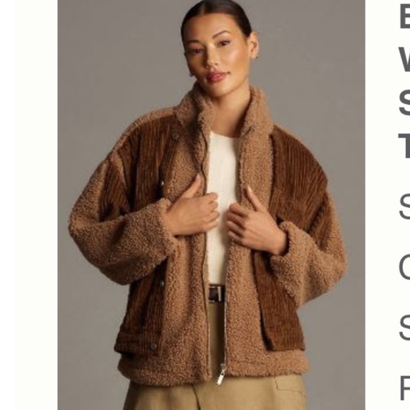 BLANKNYC FUZZY WUZZY CORDUROY SHERPA MIX TRUCKER JACKET - Picture 5 of 5